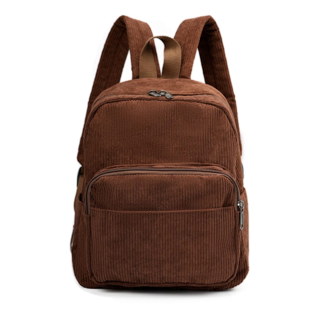 Corduroy Backpack Purse, Small Casual Daypack for Women, Cute Mini Retro🥺 - Picture 1 of 6